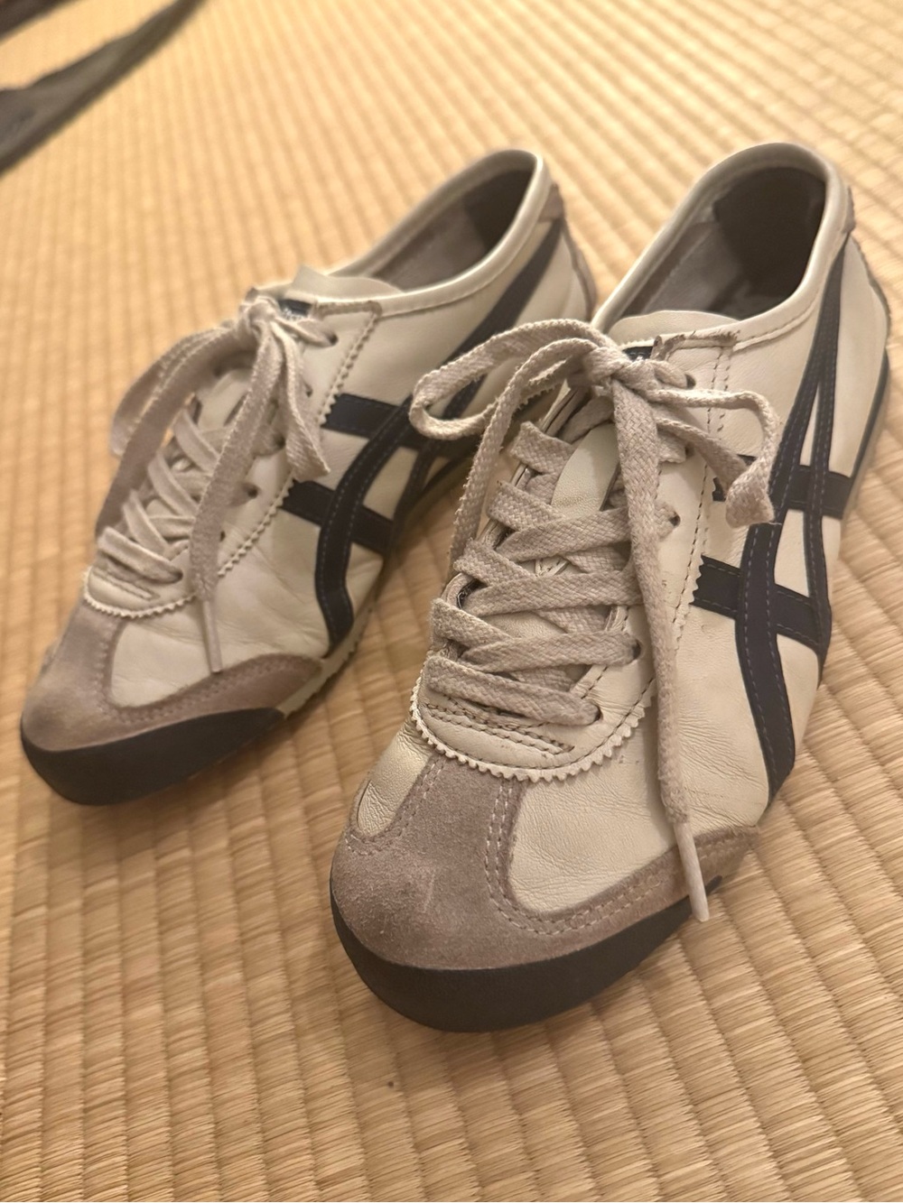 Onitsuka Tiger Mexico 66 Beige and Navy Women's Sneaker